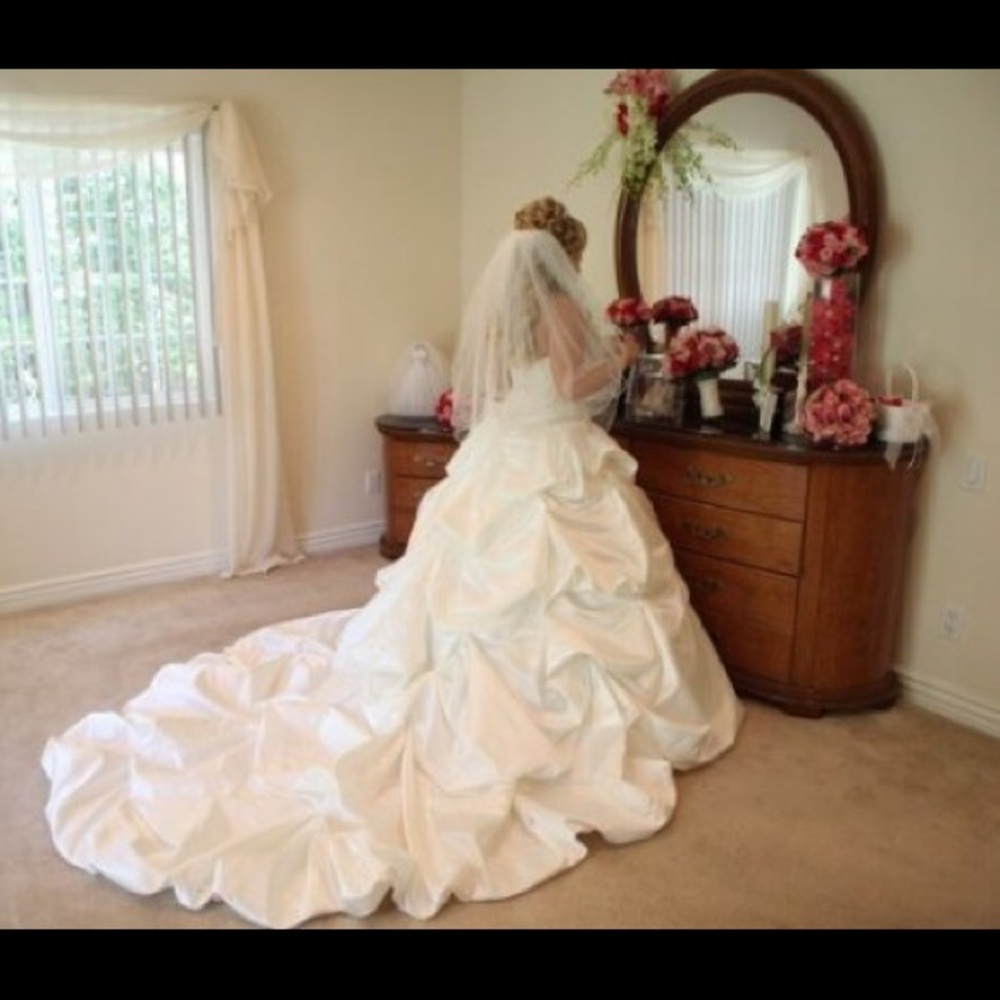 Satin bridal gown